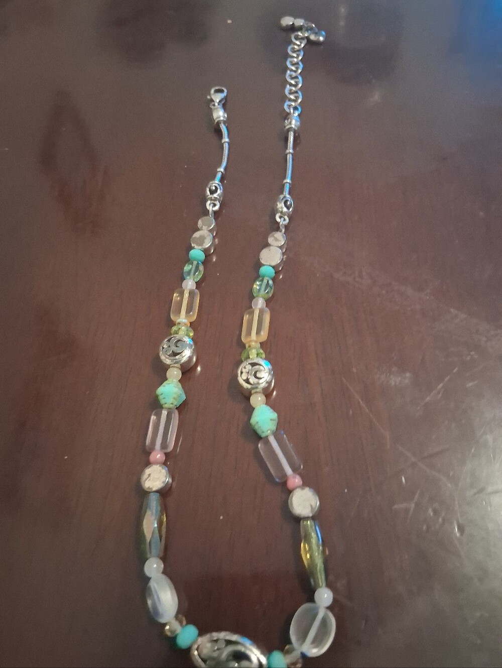 Brighton Beaded Turquoise Multicolor Unisex Necklace. 18"